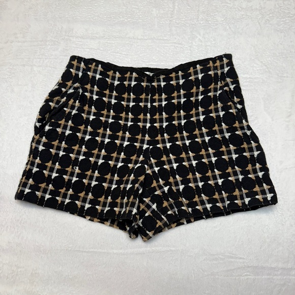 Trina Turk size 2 Stylish Black and Tan Women's Shorts - Picture 1 of 3
